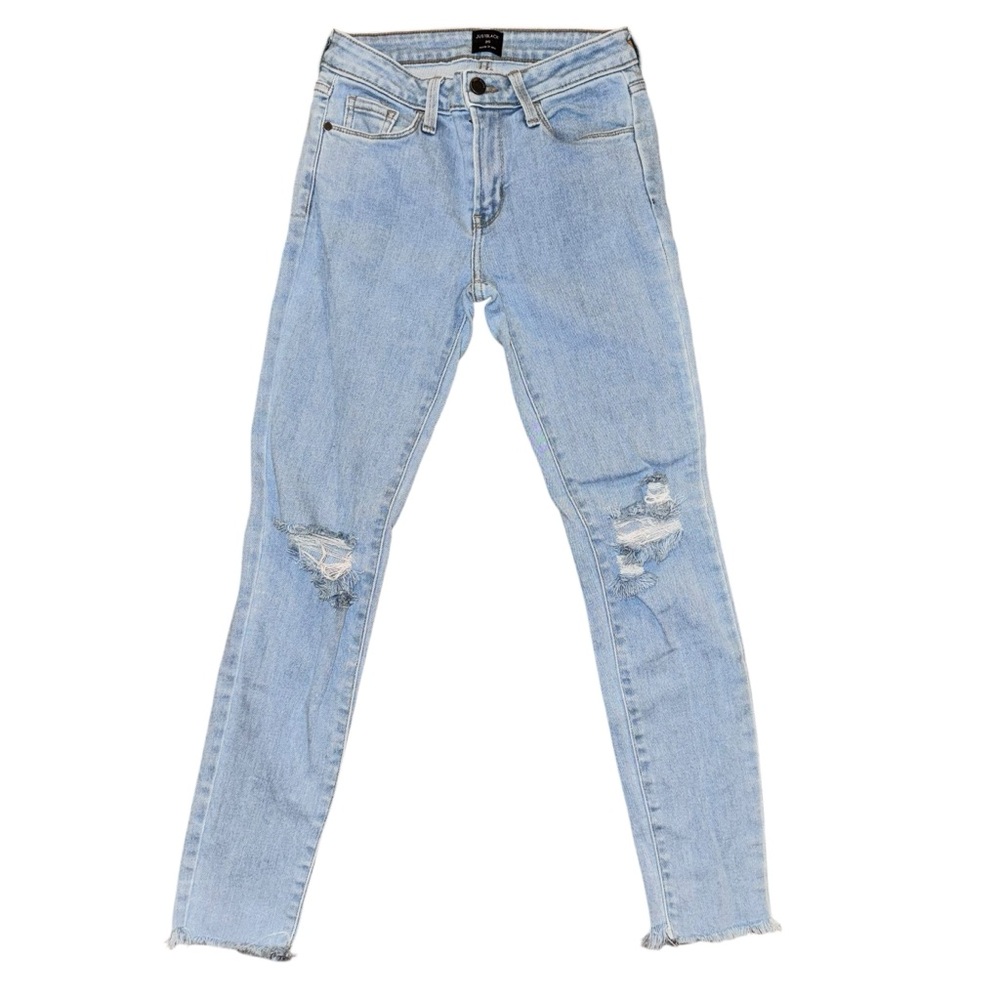 Just Black Destressed Slim Denim Jeans